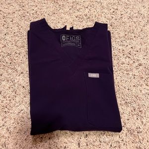 Figs purple scrub top xs